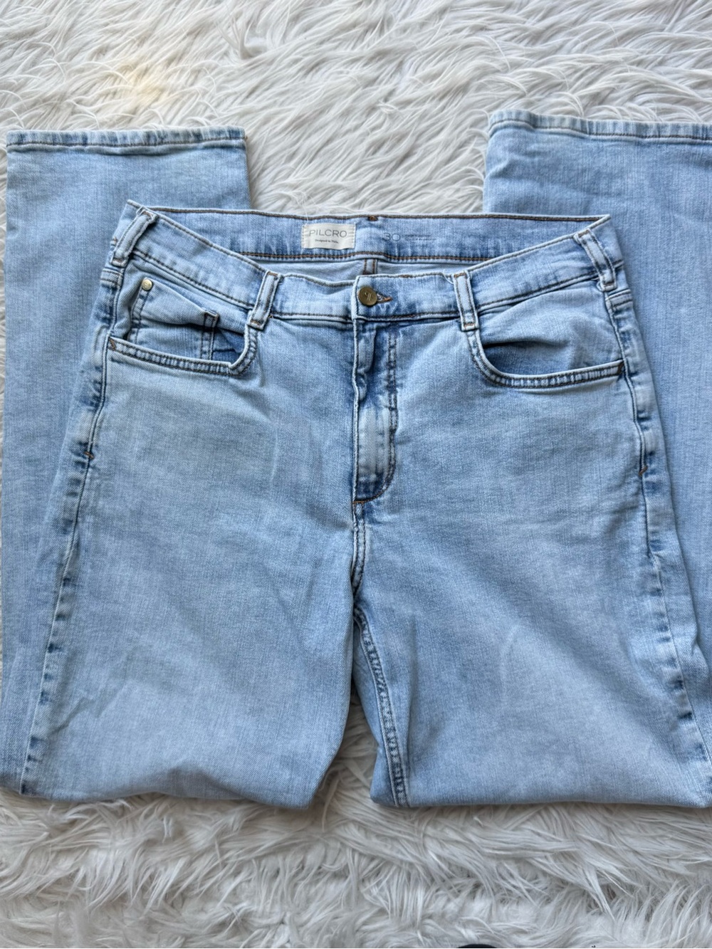 Pilcro Anthropologie Light Wash Straight Leg Jeans Women’s Size 30